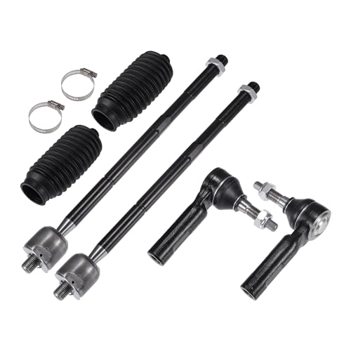 X AUTOHAUX 6pcs Front Inner Outer Tie Rod Ends Kit Suspension Steering Tie Rod End for Chrysler 300 for Dodge Challenger Drag Link No.ES800986/EV800963