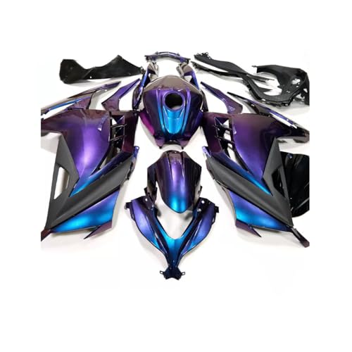 US STOCK Purple Blue Fairing Fit for Kawasaki Ninja 2013-2017 EX300 - color: 021 Purple Blue