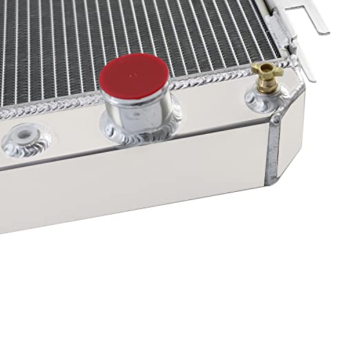 Full Aluminum Radiator compatible with 1963-1968 Chevy Impala Bel Air Chevelle Caprice 4 Row Core Radiators - size: 4 Row Radiator