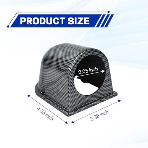 wuyaoyao Universal 2" 52mm Single Hole Dash Gauge Pod Holder, Carbon Fiber - color: Carbon Fiber, size: 1-Hole