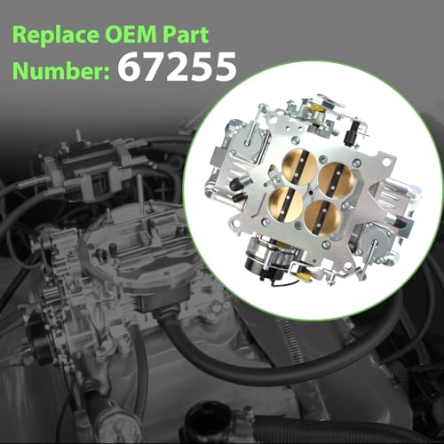 BR-67255 Carburetor 4150 Model 650 CFM 4 Barrel For Holley Quick Fuel Brawler Double-Pumper Carburetor Mechanical Secondary Electric Choke, Square Bore Flange Replace