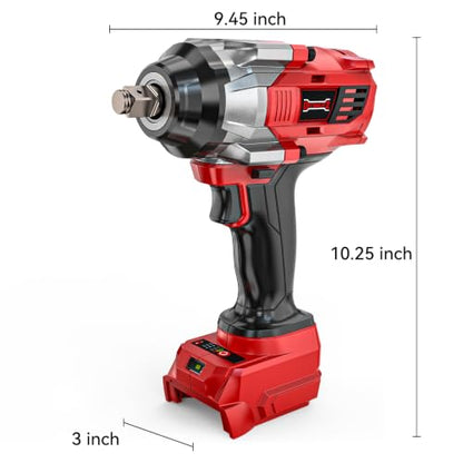 DIYtoolifz Cordless Impact Wrench 1/2” Compatible with Milwaukee 18v Battery(Bare Tool), 1000FT-LBS High Torque Impact Driver, Electric Impact Gun with LED Light, Variable Speeds, 4-Speed Control - size: 1/2 Inch - 1000 Ft-lbs, style: Compatible with Milw