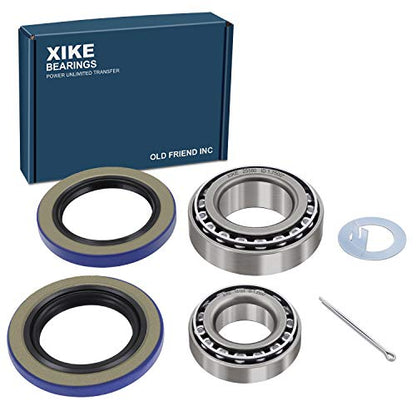 XiKe 1 Set Fits 5,200-6,000 lb Axles Trailer Wheel Hub Kit, Include 25580/20 ＆ 15123/245 Bearings, 21333TB, 22333TB /10-10, 10-36 Seal and Cotter Pin. - size: 25580/20 ＆ 15123/245 + Seal ID 2.125'' ＆ 2.250'', style: Pack 1 Set