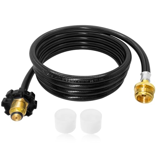 F273704 10FT Propane Hose Fits for Portable Heaters & Grill Etc, Heater Propane Hose with POL Fitting Connect 5-40 lb Propane Tanks, for Grill Propane Hoses, CSA Certified. - style: 273704 10FT Propane Adapter Hose for Heater Series
