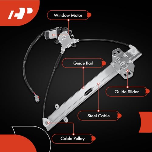 A-Premium Front Driver and Passenger Side Power Window Regulator with Motor - style: Front Driver and Passenger