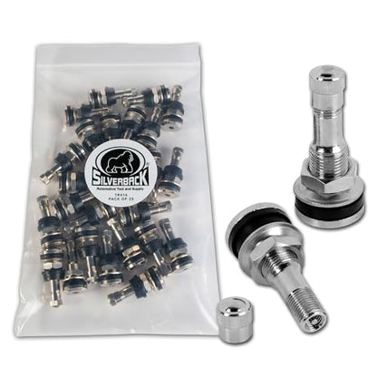 Silverback TR416 Nickel Plated Brass Truck Tire Valves, 25 Pack - size: TR416