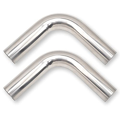 2 Inch 90 Degree DIY Custom Mandrel Exhaust Pipe Tube Pipe, T304 Stainless Steel, Universal Fit, 18.1 Inch End to End Length, 2'' OD Mandrel Bend Pipe 2PCS - size: 2''OD-90 Degree-2PCS