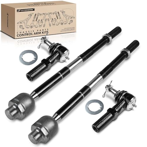 A-Premium Front Inner & Outer Tie Rod End Kit, Compatible with Dodge - size: 4Pcs-Tie Rod End Kit