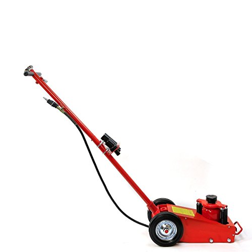 XtremepowerUS Heavy Duty 22 Ton Floor Jack Hydraulic Air Axle Bottle Jack Service w/Extension Saddle Set Wheels - size: 22 Tons