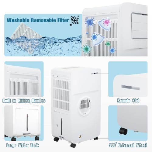 Portable Tent Air Conditioner for Camping 5200BTU 400W No Hot Air Discharge Drain-Free, for Tent Yacht/Truck/Bedroom/RVs