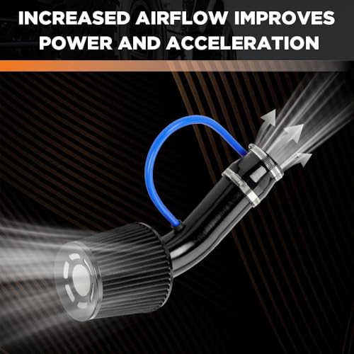 BARTOO 3 Inch Cold Air Intake Pipe Turbo Piping for Car Truck Black - color: Z-Black Pipe