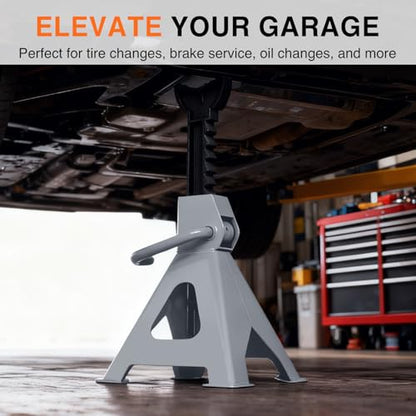 Nilight 3-Ton Jack Stands, 6,600 lb Capacity, Adjustable Height, 1 Pair - size: 3T