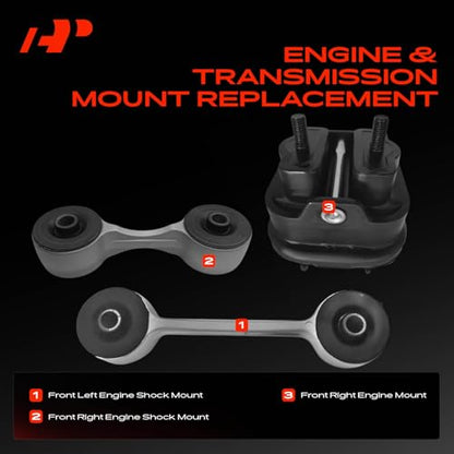 A-Premium Engine Motor Mount and Torque Strut Mount Kit, Set of 3