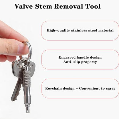 2 PCS Valve Stem Removal Tool & Valve Core Tool - Tire Valve Stem Tool