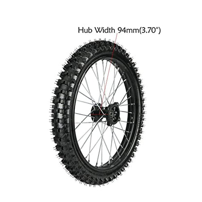 Front 70/100-19 + Rear 90/100-16 Tire Rim Wheel for Dirt Pit Bike CRF100 TTR125