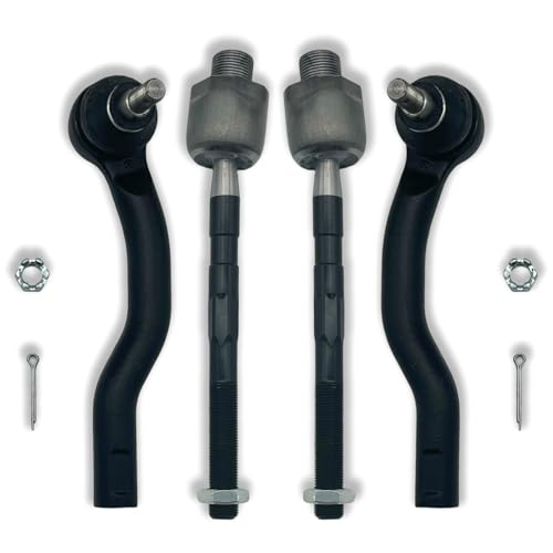 4pcs Front Inner & Outer Tie Rod Ends Kit Fit for Ford Edge 2007 2008 2009 2010 2011 2012 2013 2014, Fit for MKX 2007 2008 2009 2010 2011 2012 2013 2014 2015 | ES800473 ES800474 EV800576 - size: ES800473 ES800474 EV800576 X2
