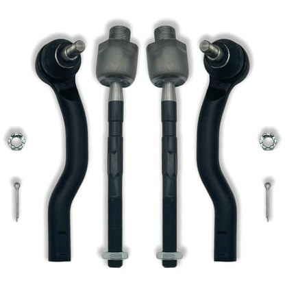 4pcs Front Inner & Outer Tie Rod Ends Kit Fit for Ford Edge 2007 2008 2009 2010 2011 2012 2013 2014, Fit for MKX 2007 2008 2009 2010 2011 2012 2013 2014 2015 | ES800473 ES800474 EV800576 - size: ES800473 ES800474 EV800576 X2