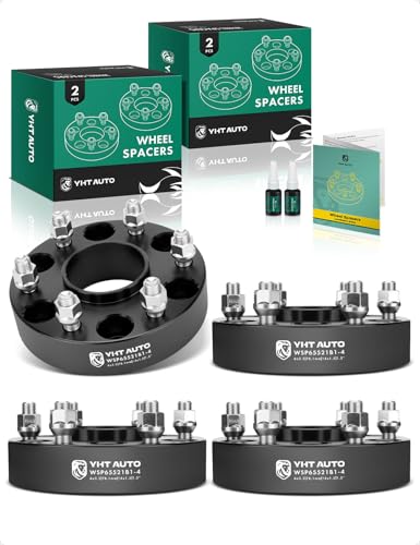 YHTAUTO 6x5.5 Hub Centric Wheel Spacers 1.5 Inch for Chevy, GMC, Cadillac - color: Black, size: 1.5 Inch(4PCS)