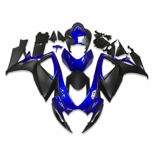 YTL Matte Black Blue Full Fairing Fit for Suzuki 2006-2007 GSXR 600/750 - color: 016 Matte Black Blue