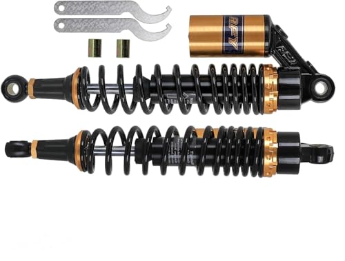 360mm Rear Shock Absorber Suspension Motorcycle ATV Quad 7mm Spring - color: Gold Black