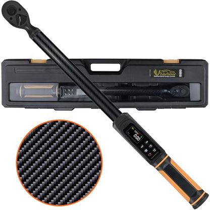 Uharbour Carbon Fiber 1/2" Digital Torque Wrench 2.2-147.5 Ft.lb - size: 1/2" Drive 3-200 Nm (Carbon Fiber)