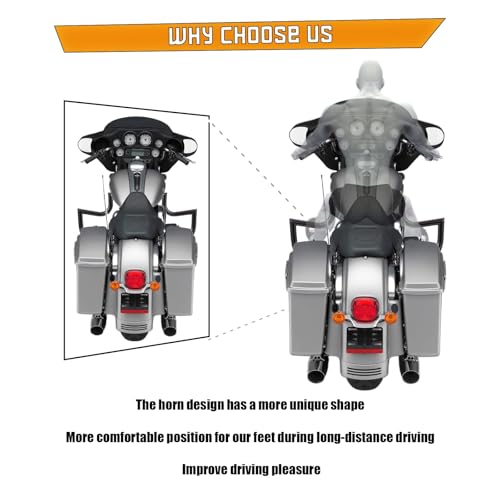 Kinglemc Crash Bar Engine Guard for Harley Touring(Gloss Black)