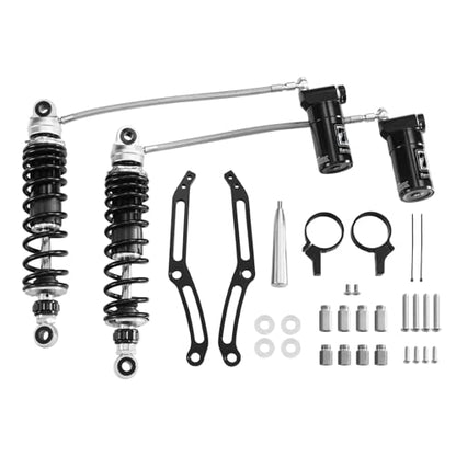 TCT-MOTORPARTS Remote Reservoir Suspension Fit For Harley Touring 2014-2025 - color: Remote Reservoir Suspension Set #2