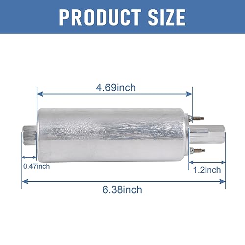 High Flow Pressure External Inline 255LPH Fuel Pump With Installation Kit Replacement For GSL392 400-939 Universal