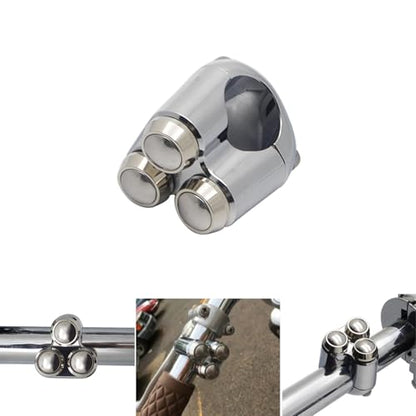 Universal 3 Buttons CNC Hand Control Momentary Switch Micro Switch - color: Chrome, size: 1 Inch