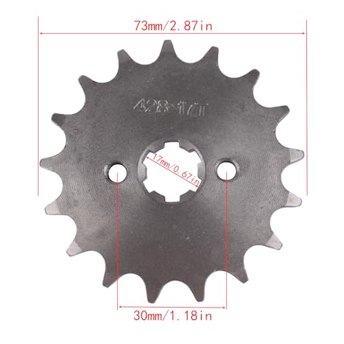 428 Chain and Sprocket Kit,37 Tooth Rear Chain Sprocket ID 52mm for 50CC 70CC 90CC 110CC 125CC 250CC Pit Dirt Bike ATV Quad Bike Motorcycle