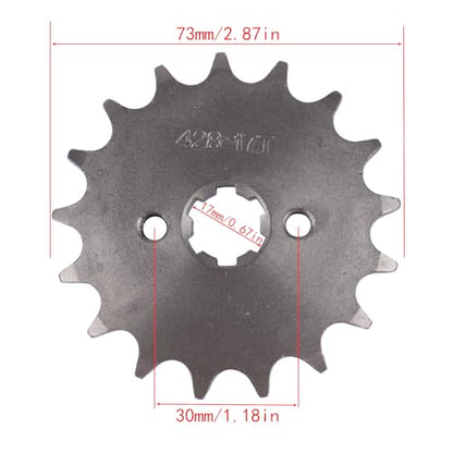 428 Chain and Sprocket Kit,37 Tooth Rear Chain Sprocket ID 52mm for 50CC 70CC 90CC 110CC 125CC 250CC Pit Dirt Bike ATV Quad Bike Motorcycle