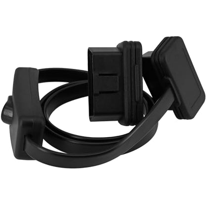 Yeebline OBDII 16 Pin Extension Cable with Switch, 0.6M/2Ft OBD-II OBD2 90 Degree Right Angle 16 Pin Auto Car Male to Female Flat Cord Diagnostic Extender Adapter