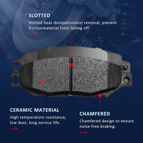 Replacement For Front & Rear Ceramic Disc Brake Pad Buick Encore Verano Chevrolet Trax Volt D1467 D1468 - style: D1467-D1468