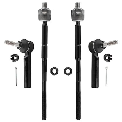 BOXI 4pcs Front Inner and Outer Tie Rod Ends Fit for Dodge Journey 2009 2010 2011 2012 2013 2014 2015 2016 2017 2018 | EV800611 ES800408