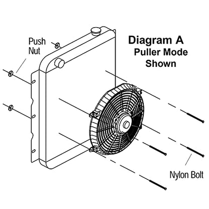 MuHize 2 Pack Electric Radiator Cooling Fan 12 Inch Fan 12V 80W Puller - size: 2Pcs-12 inch