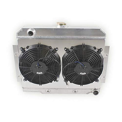 3 Rows Aluminum Radiator With Fan Shroud for 1972-1986 Je ep CJ - size: 3 ROW with FAN SHROUD（Che vy engines）