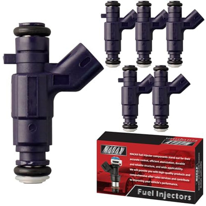 Set of 6 Fuel Injectors 0280156300 FJ990 12602411 Replacement - size: FJ990