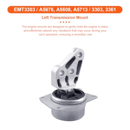 Engine Motor Mount Set & Trans Mount,Replaces A5714 A5530 A5676 A5675 - size: Srx 3.6L/3.0L Awd 10-16