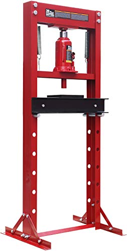 Big RED ATY20011R Torin Steel H-Frame Hydraulic Garage/Shop Floor Press with Stamping Plates, 20 Ton (40,000 lb) Capacity, Red - size: 20 Ton (40,000 lb)