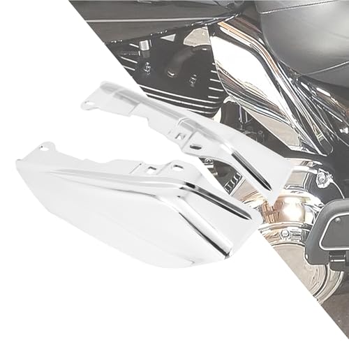 Motorcycle Mid Frame Air Deflector Heat Shields Deflector Fit for Harley Touring and Trike FLTR FLHT FLHX FLHTKL 2009-2016 Chrome - color: Chrome, size: For 2009-2016 Touring