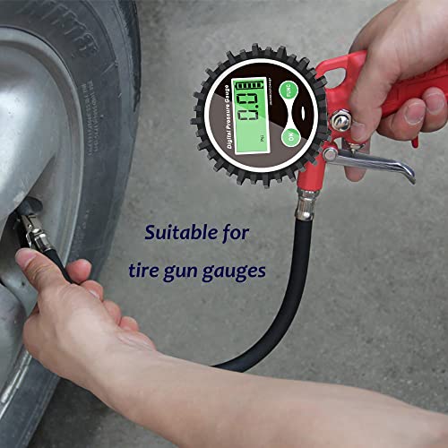 Uharbour Digital Air Pressure Gauge 5-200psi, 1/4" NPT Bottom - size: 5-200PSI
