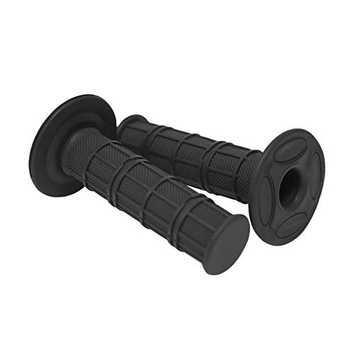 7/8" Motorcycle Hand Grips Dirt Bike Motocross Gel Handlebar 2PC - color: Black