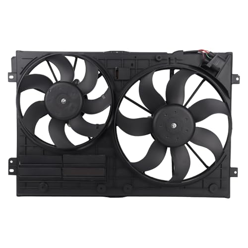 Engine Radiator Cooling Fan Fit for VW Jetta City, Passat, Golf, Golf R, Tiguan, Beetle, CC, Eos, GTI, R32, Audi A3, A3 Quattro, TT, TT Quattro, Replace 1K0959455DT 620805