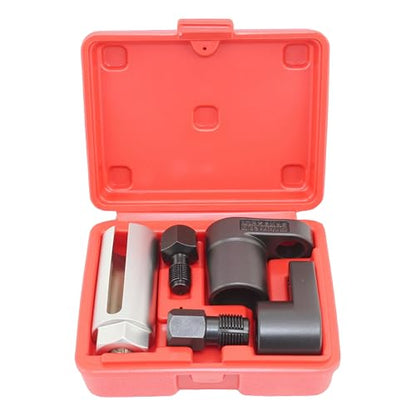 A ABIGAIL 5 PCS Automotive O2 Oxygen Sensor Socket Offset 02 sensor Wrench Remover Tool and Thread Chaser Tool - color: Red