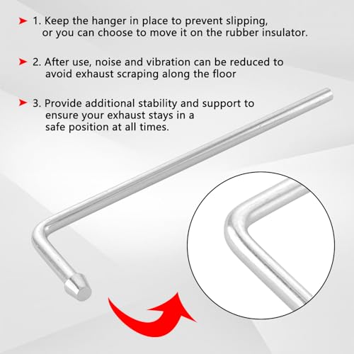 Exhaust Hanger Rods 2 Pcs 9.5" Long 90 Degree Degree