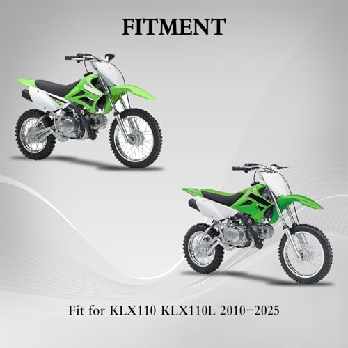 CHANGCHENG Dirt Bike Plastic Fender Kits for KLX 110/KLX 110L 2010-2026 - color: Green, size: Complete Fender Kit