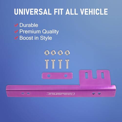 Front Bumper License Plate Mount Bracket Relocator Holder Bar Purple - color: Purple