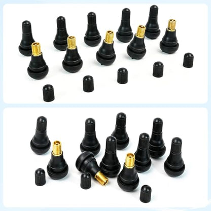 TR412 Rubber Snap-in Short Black Tire Valve Stem 10pcs