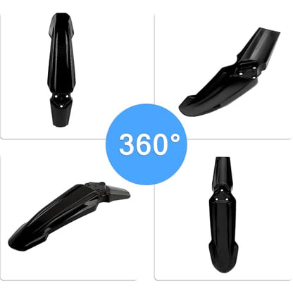 XINGWU Front Fender for Surron Light Bee X/S Segway X160/X260 Dirt Bike Motorcycle Front Fender Modified Mudguard Protector for Ebikes Black - size: Front Fender, style: Black