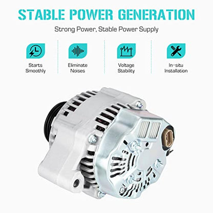 New Alternator for Suzuki 1.8L Sidekick 1996 1997 1998,Fit for Esteem 1999 2000 2001 2002, 31400-77E20 111779 101211-0550 101211-0551